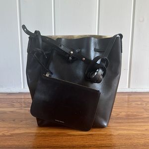 Mansur Gavriel Bucket Bag - Black & Gold
